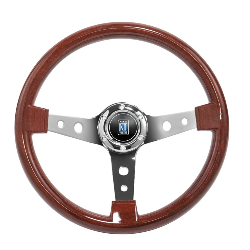 350MM Classic Universal 14Inch Racing Nardi Wood Steering Wheel Car JDM ABS Wood Steering Wheel Volantes For VW HONDA TOYOTA BMW