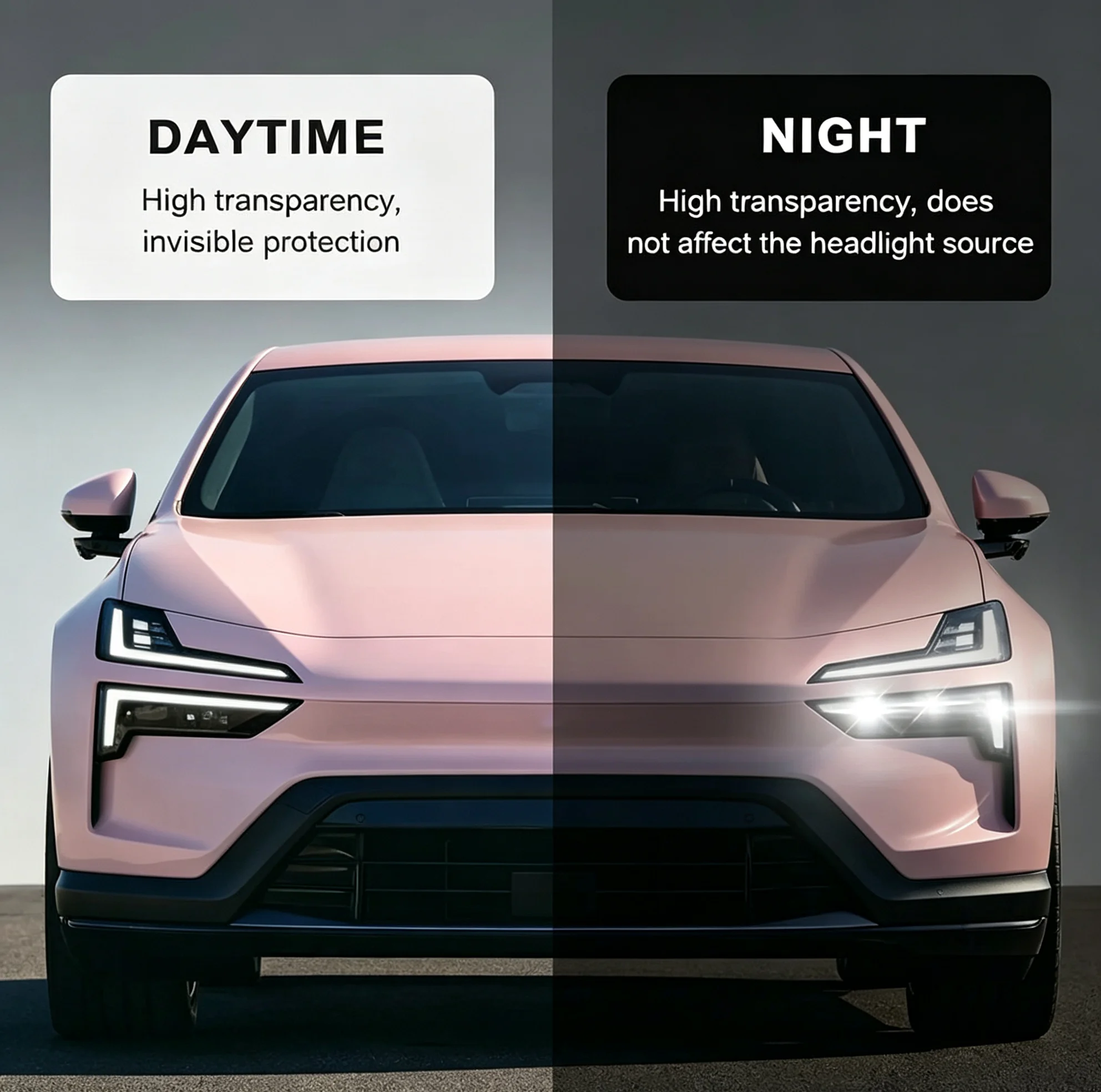 Für Polestar 4 2024 2025 Auto-Aufkleber TPU Transparente Schutzfolie Scheinwerfer A B Säulen Anti-Kratz-PPF-Schutzfolie – Detail 1