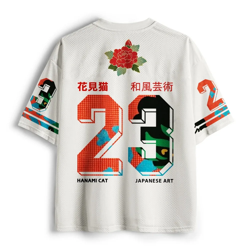 Harajuku Japanese Ukiyo-e Cat-pattern 3D Print Sport  Breatha Quick-dry Men Women Tshirt Y2K Casual Street Parent-child Clothing