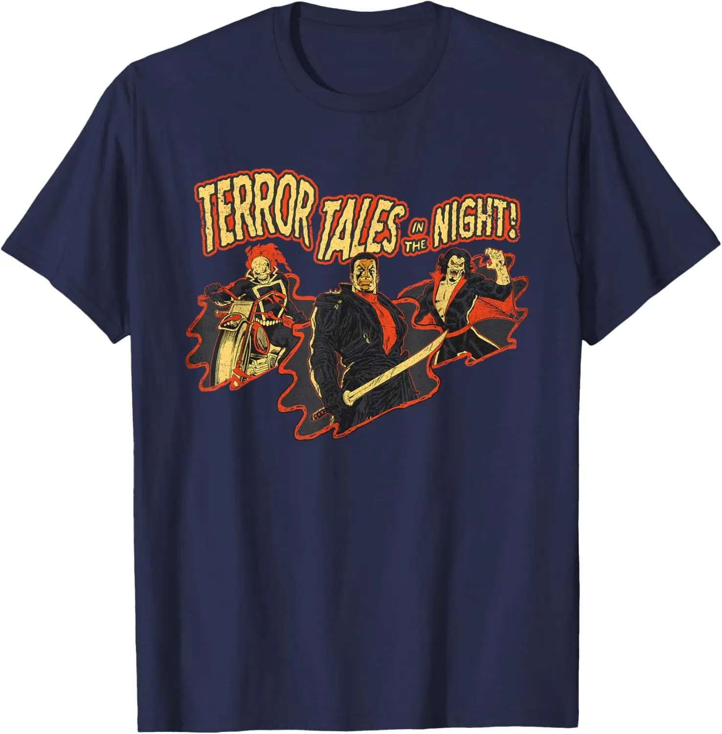 Marvel Blade Ghost Rider & Morbius Terror Tales in the Night T-Shirt