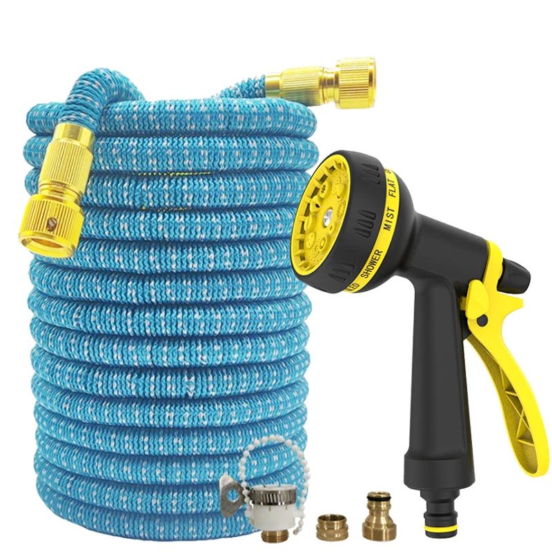 25ft-125 Foot Extendable Garden Hose With 1/2 Joint, Equipped With 10 Function Water Gun, For Household Garden Watering
