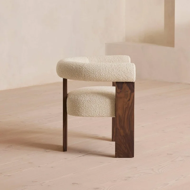 New Chinese modern simple solid wood dining chair B & B restaurant log color back chair