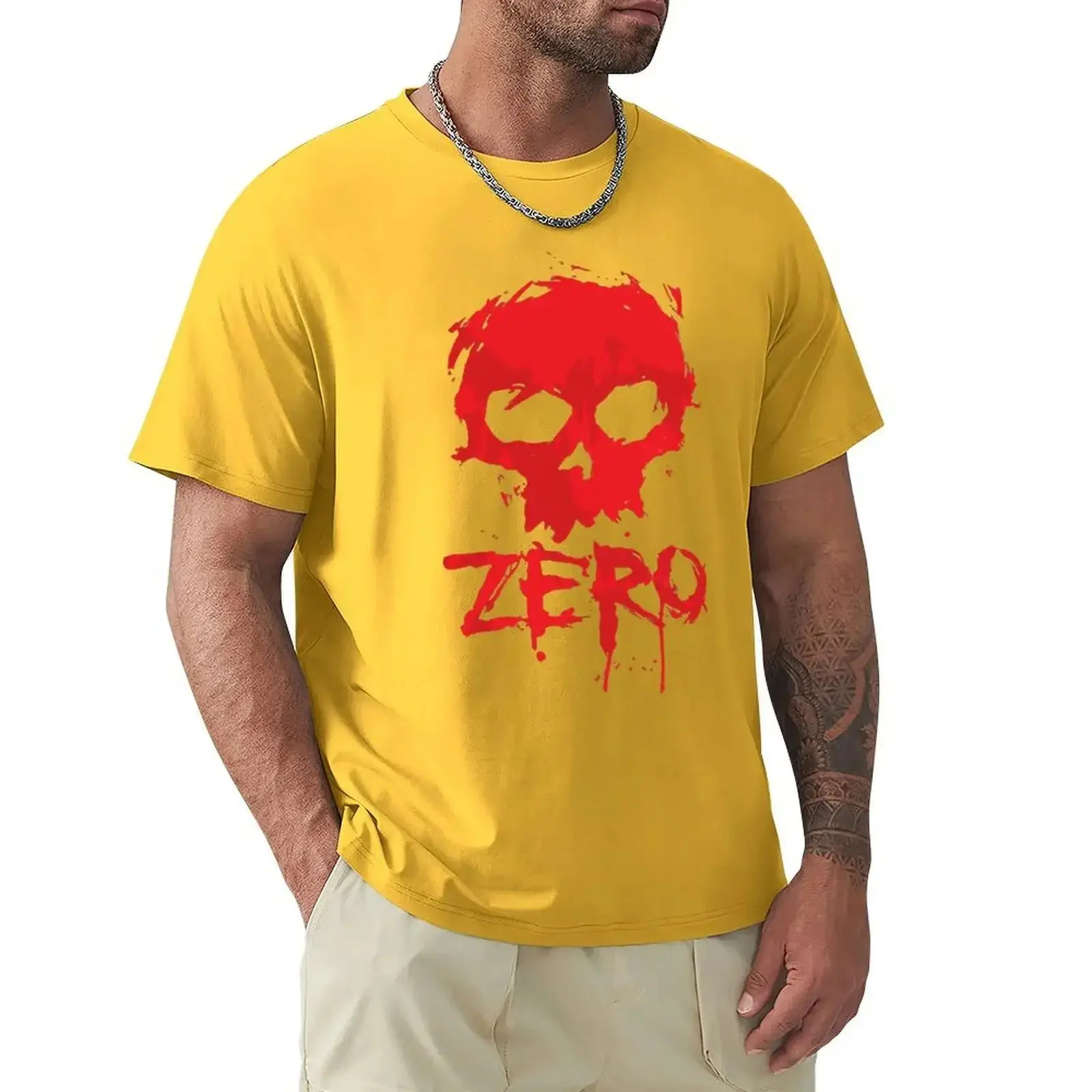 New Zero Original Skate Vintage Skull Men'S Black T-Shirt Unisex Men Women Tee Shirt