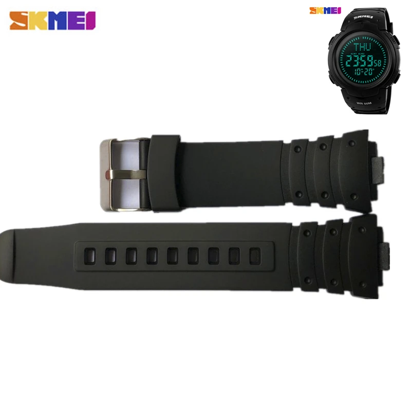 1 Set for Skmei 1231 1068 1301 1560 Plastic Wristband Adjustable Replacement Watch Strap Band Sports Watch Accessories