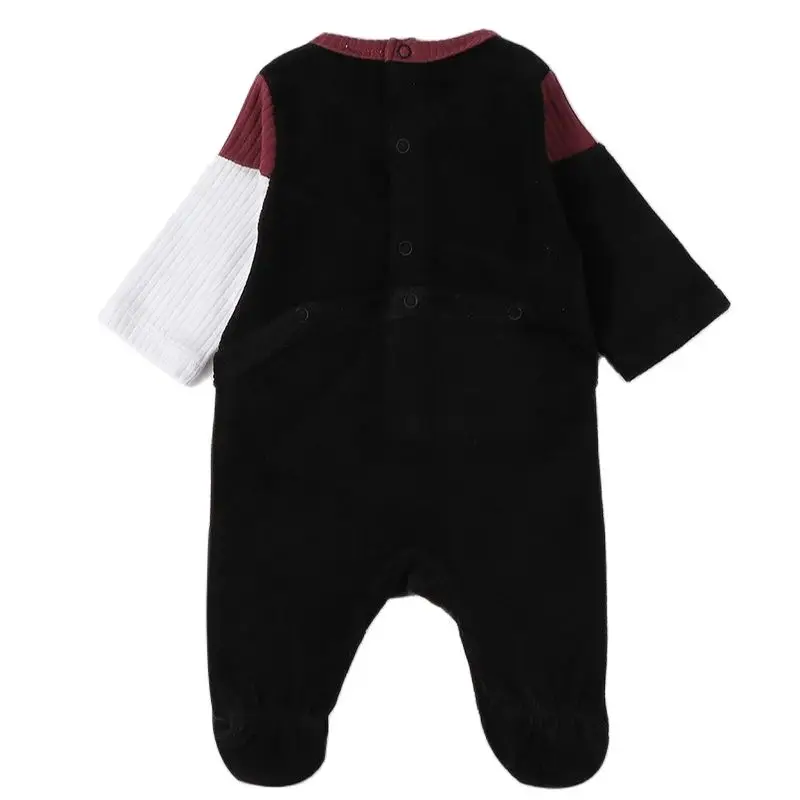 Baby romper pyjamas kids clothes long sleeves children clothing velour and rib baby overalls boy and girl clothes footies romper