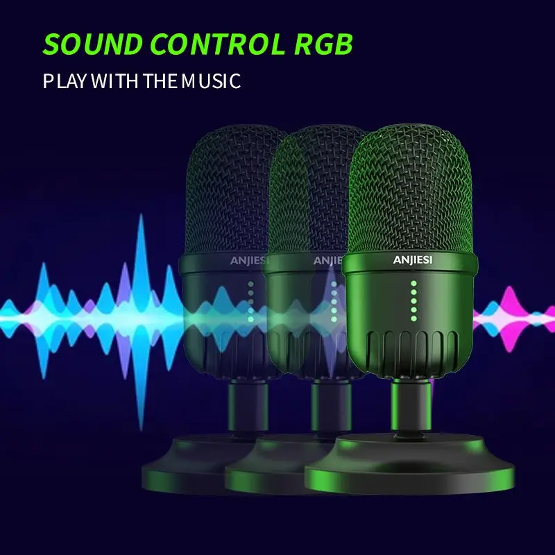 Professional Recording Studio Mini USB Condenser Microphone with tripod Stand for Phone PC Skype Online Gaming Vlogging Mike