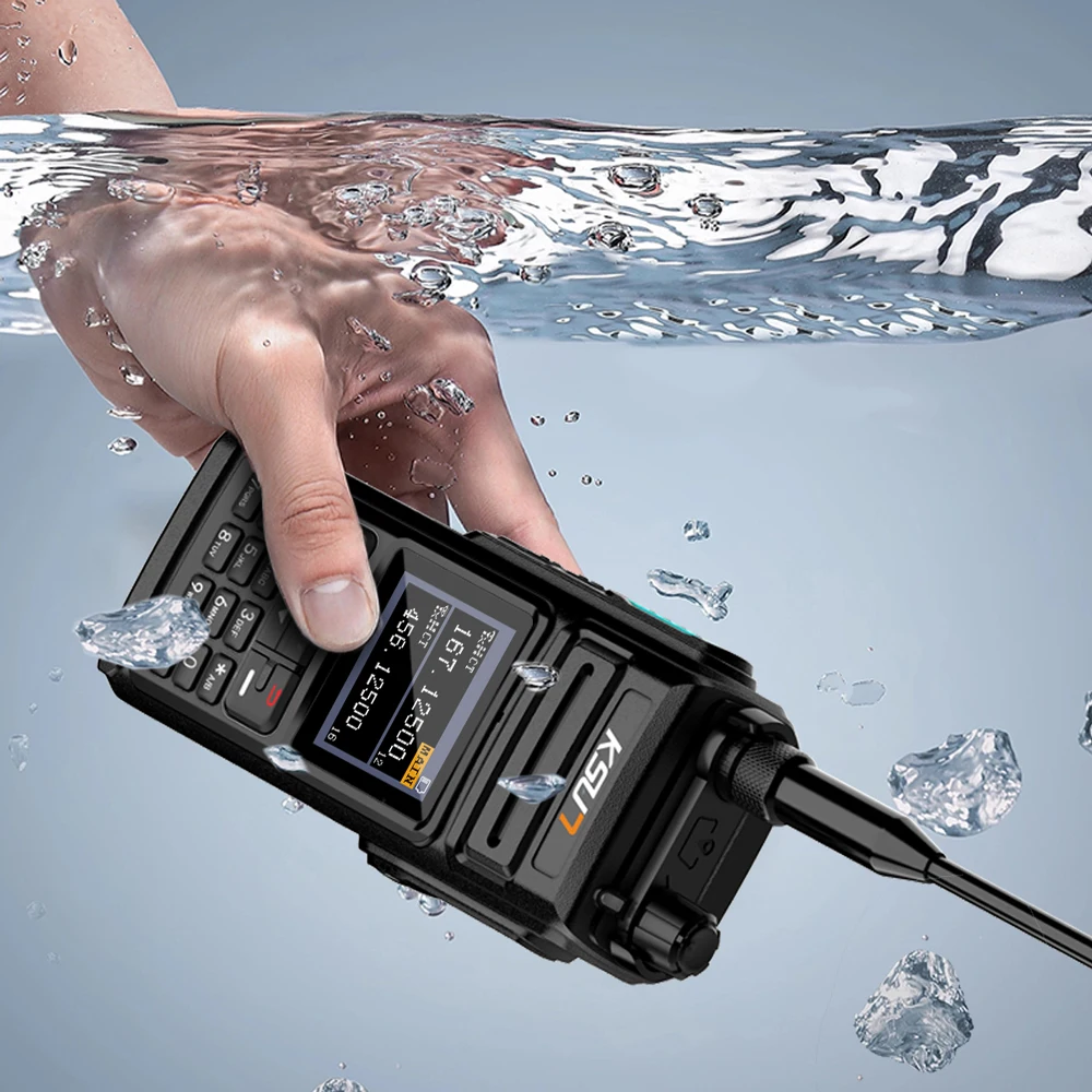KSUN DM20UV DTMF DMR IP68 مقاوم للماء لاسلكي تخاطب VHF UHF ثنائي النطاق فتحات زمنية مزدوجة مشفرة Ptt راديو المحمول الرقمي #3