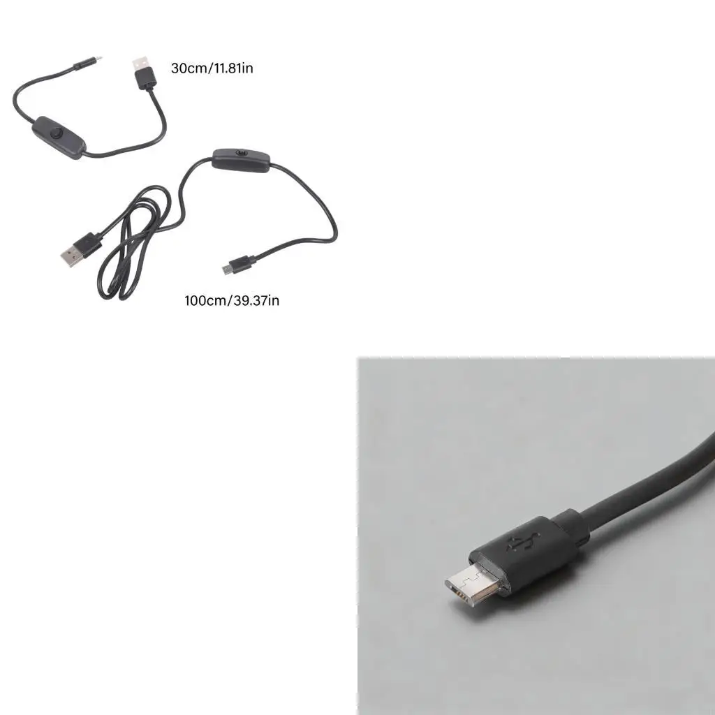 462E Switches Controlled Charging Cable USB to Tiny USB Cord for Home and Office Use