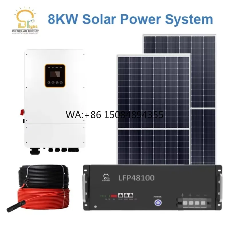 5kw 10kw 20kw Customized Hybrid off Grid Solar Panels 100kw Solar Panel Lithium Battery  Solar Power System