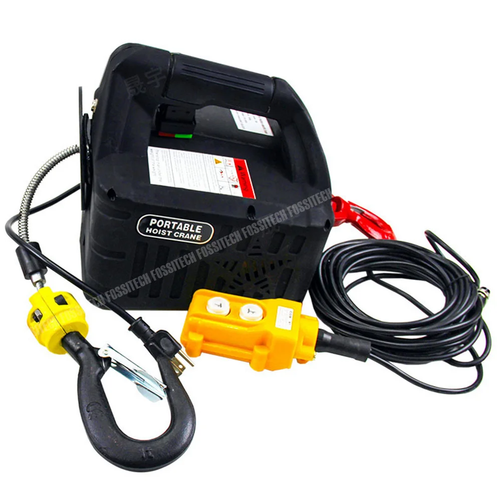 Paranco portatile per gru telecomandato 100/200/300/500KG paranco elettrico a fune metallica paranco a conchiglia in alluminio paranco per gru per interni per uso domestico