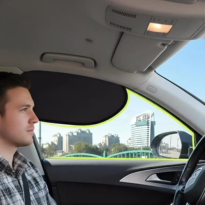 Car Window Sun Shade Universal Fit UV Protection for Rear and Side Windows Child and Pet Safety for Long Drives
