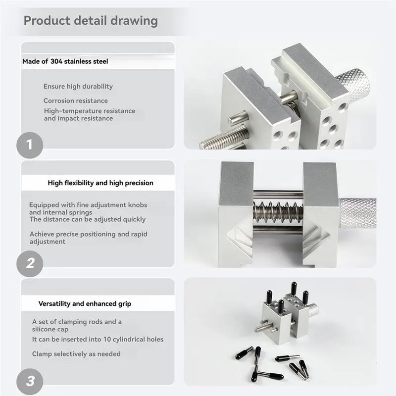 Mar.Tabletop Multi-Function Mini Vise Fixed Clamp For Vice DIY Making For Coloring Holder Crafting Polishing Tool