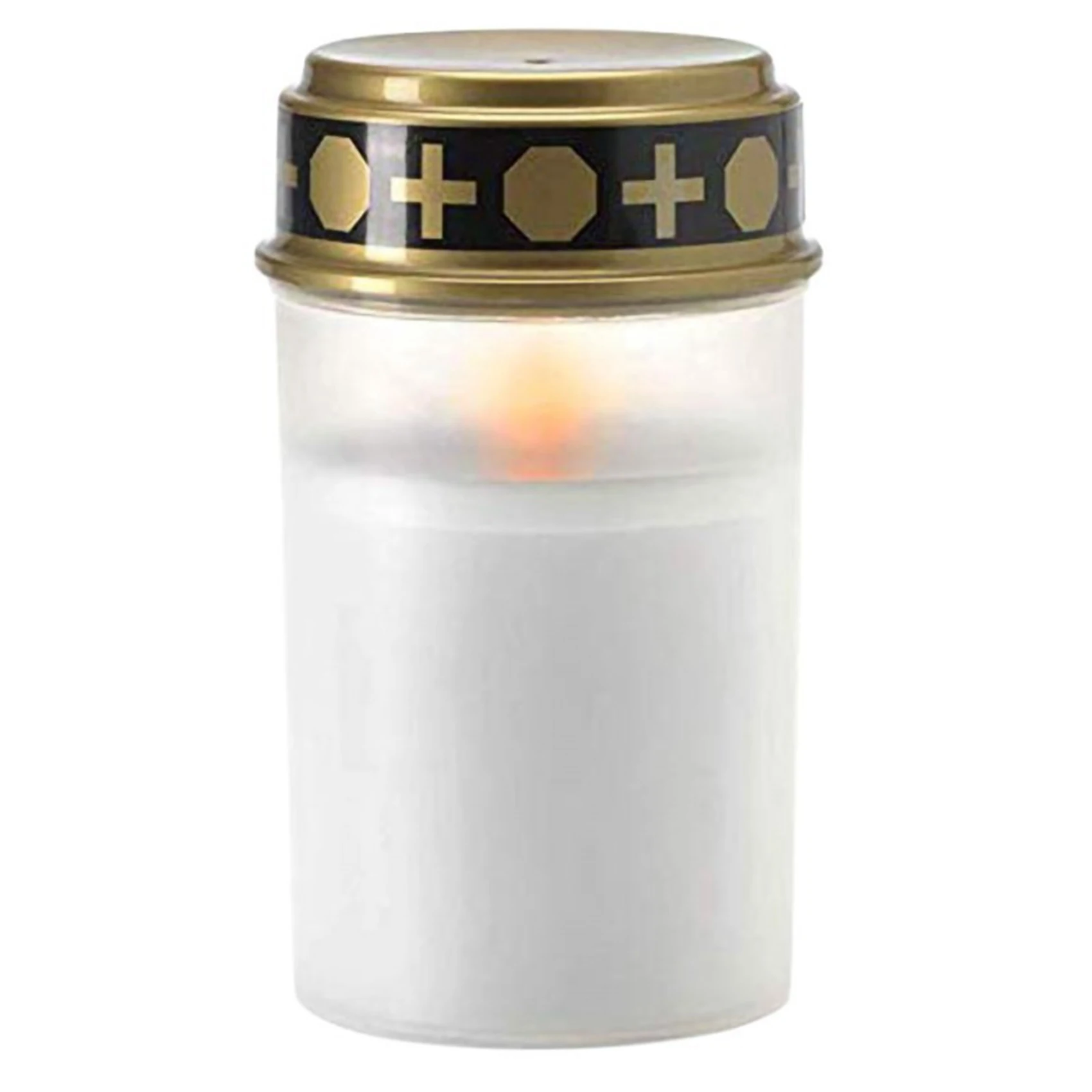 ABCA-White Grave Candle For Cemetery Grave Solar Lights With Lighting LED Grave Light 8Pcs