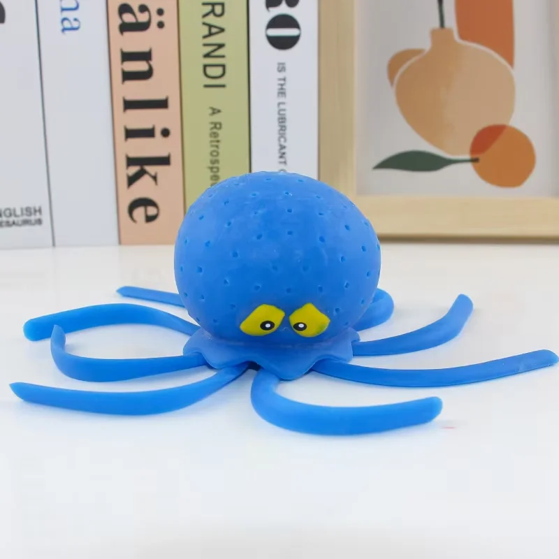 Water-absorbing Octopus Pinch Stress Relief Fidget Toy TPR Decompression Bathing Toy Playing Water Pool