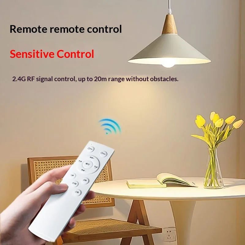 Modern Plastic Smart 2.4G Remote Control Dimmable Tunable LED Corn Bulb E27 E14 Pendant Table Lamp Replacement Novelty Light