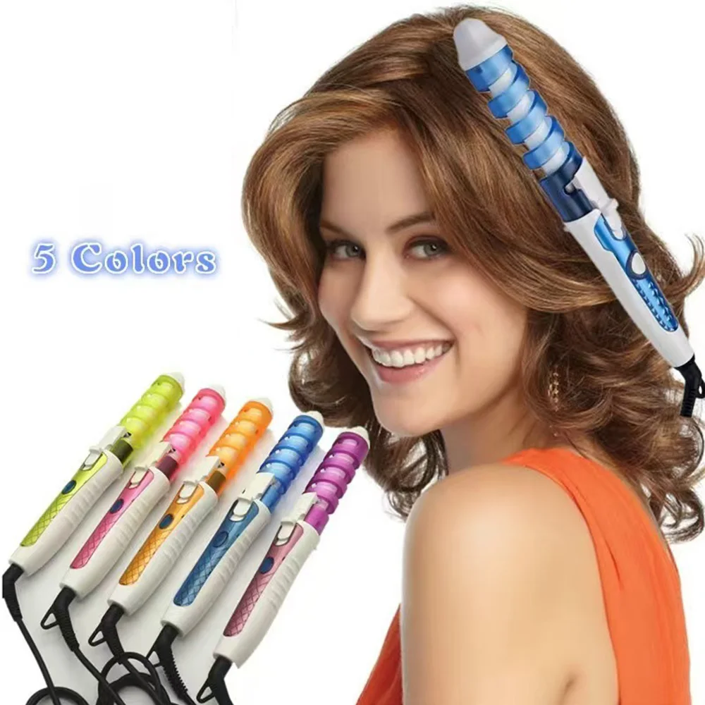 Spiral Anti-scald Curling Iron Hair Curler Wand Electric Flat iron Hair Styling Women Holiday Gift Gifthairdressing Products