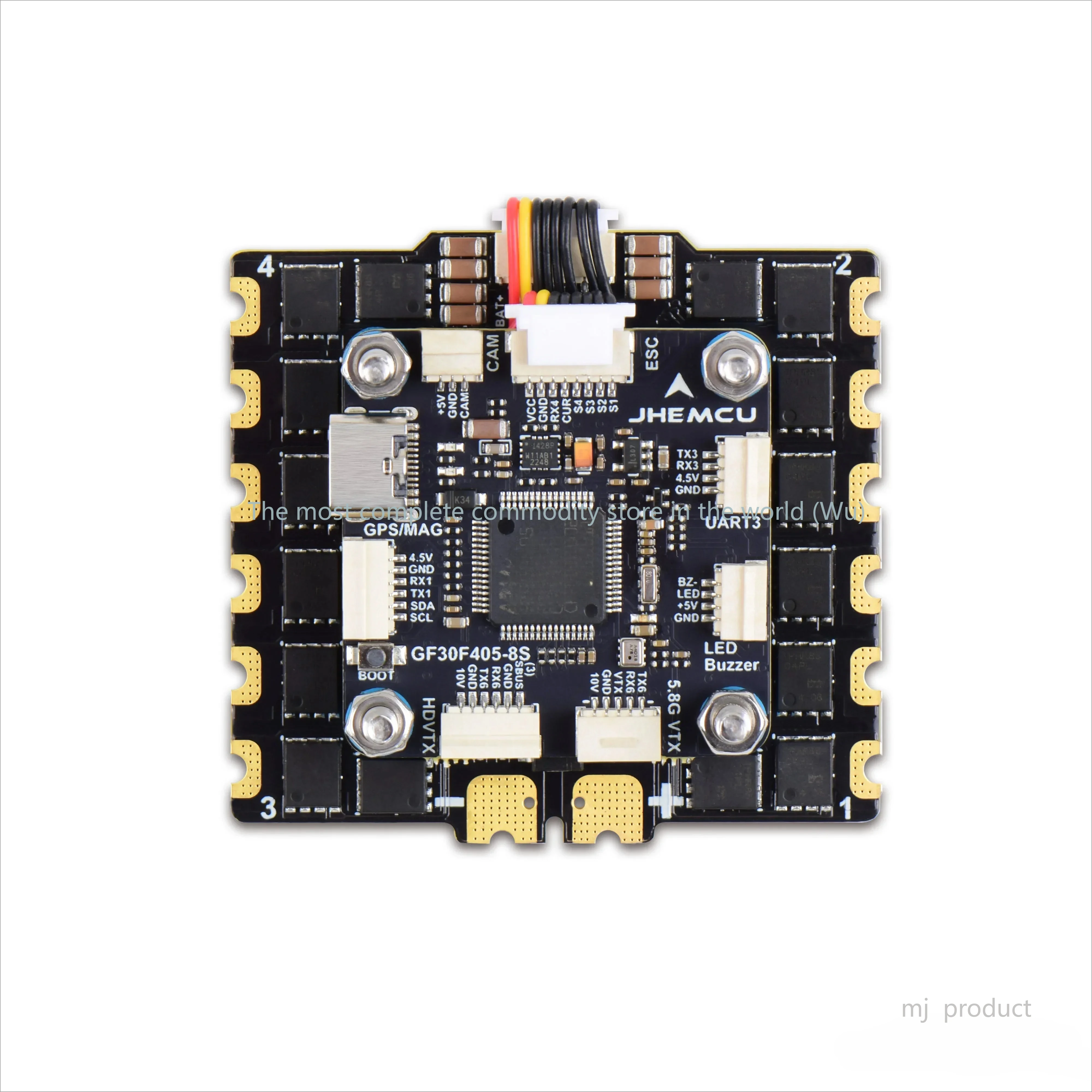

JHEMCU Новый контроллер полета GF30F405 ICM42688P, 90A/110A 3-8S для RC FPV Дрон с длительным сроком службы
