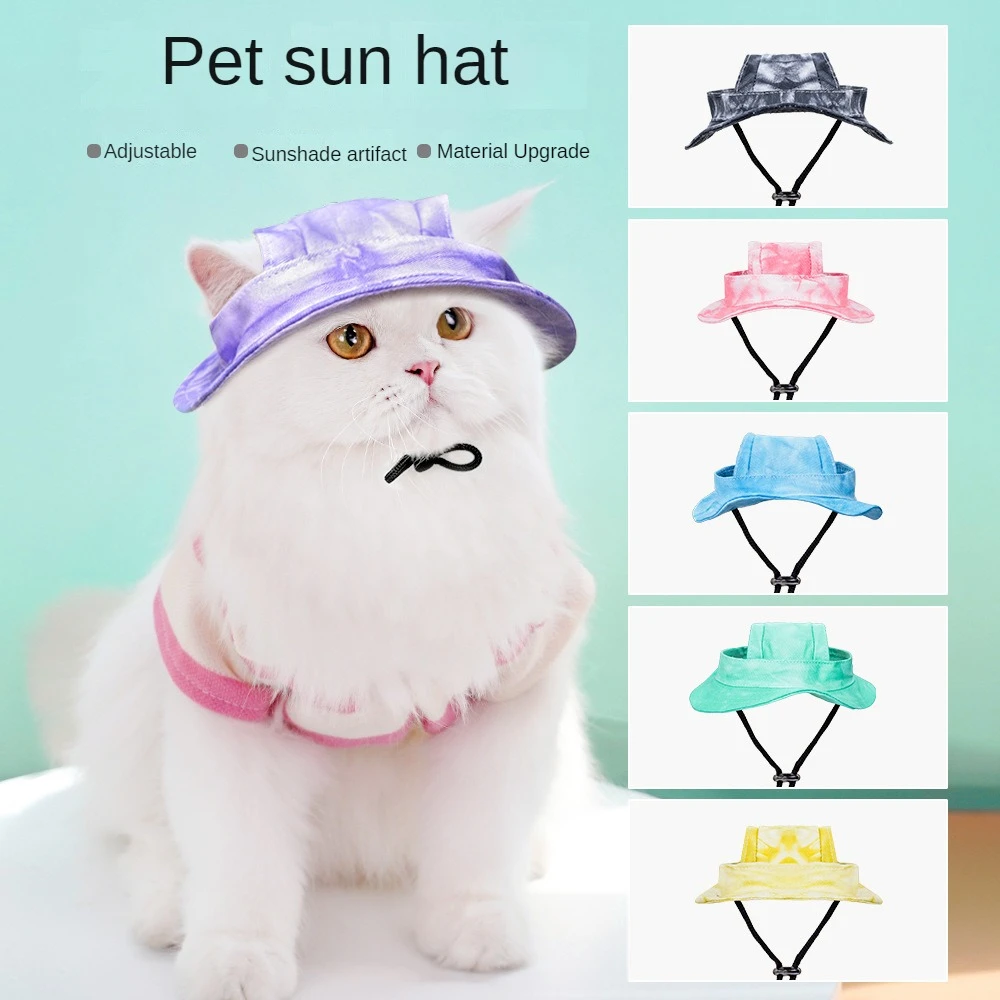 Anti-peel Ears High Quality Durable Material Fashionable Pet Outdoor Essentials Comfortable Cat Bucket Hat Outdoor Pet Clothing