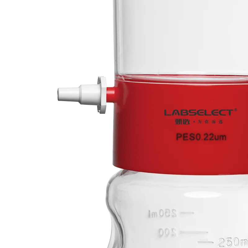 LABSELECT 250ml Vacuum Filtration System, PES Membrane, Pore Size: 0.22μm, 250ml Storage Bottle, 12 pieces/carton, 41211