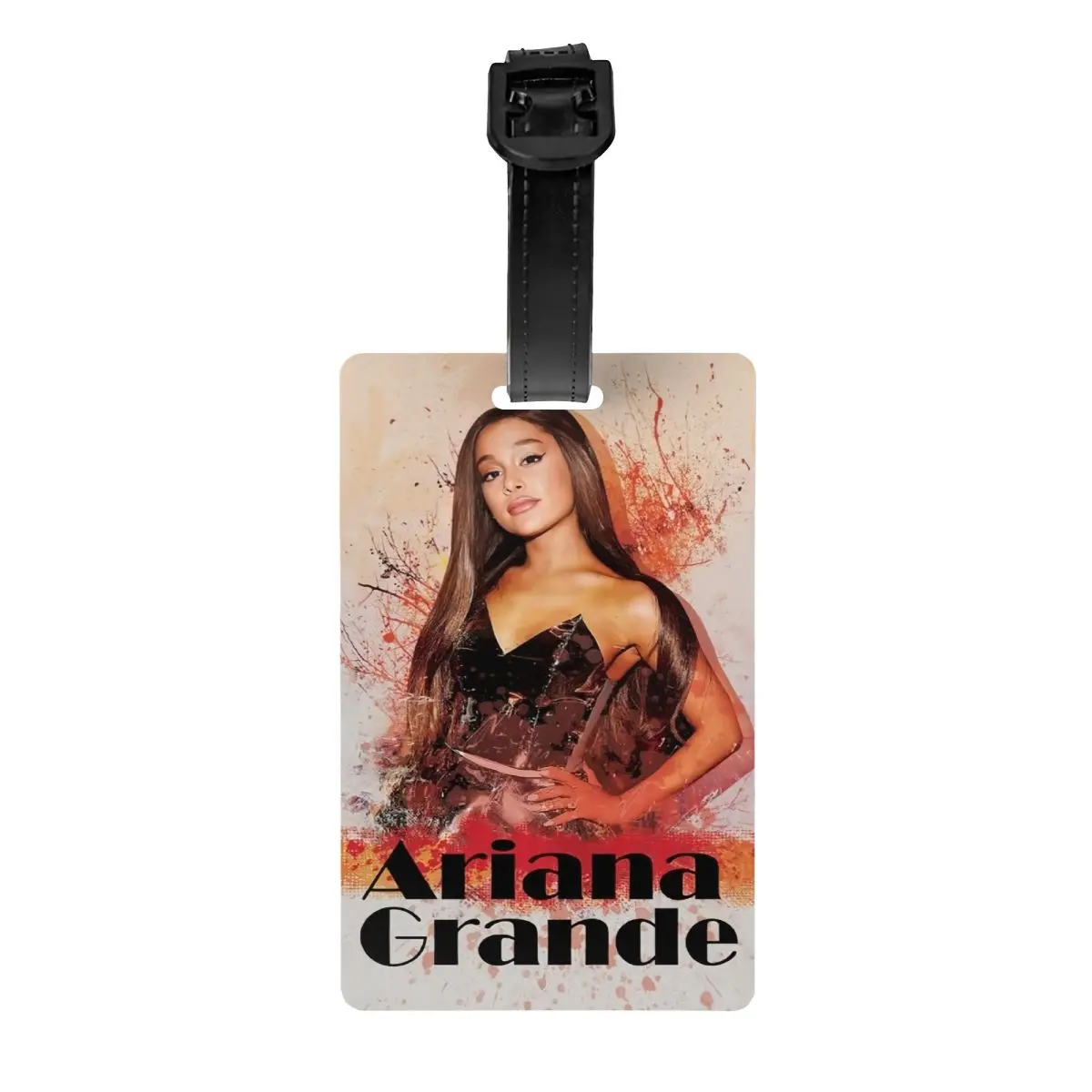 Custom Ariana Grande Pop Music Luggage Tag Custom American Singer Baggage Tags Privacy Cover Name ID Card