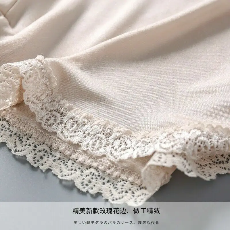 2 ペアの女性ニットシルク下着パンティーブリーフペティパンツショーツレースショーツ