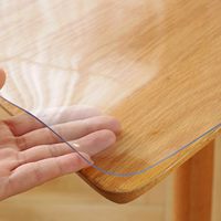 PVC transparent tablecloth with a thickness, heat-resistant, waterproof, and oil resistant dining table mat, 1pc