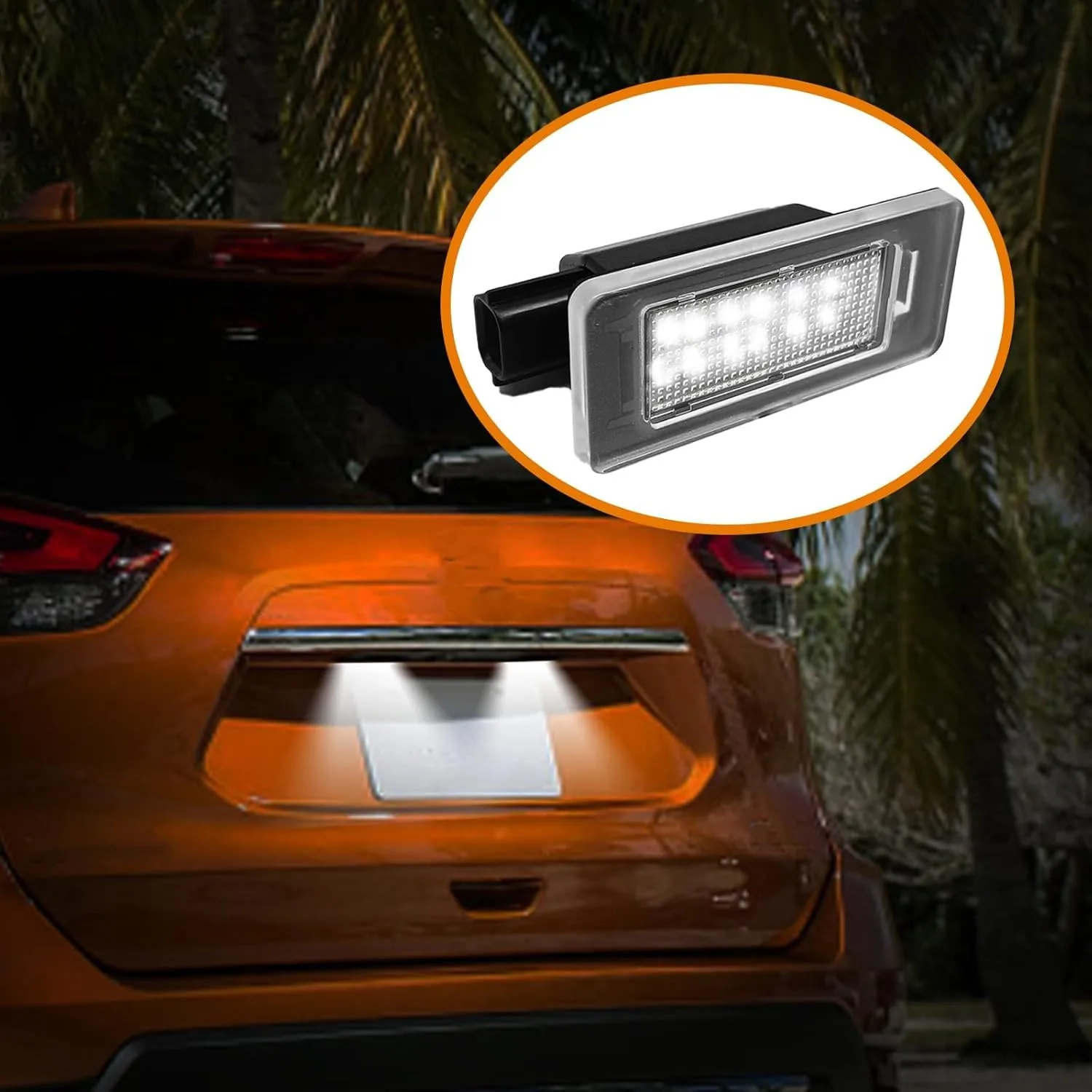 Perfect Fit 2X White LED License Plate Light for Nissan Altima 2019-23 - Bright & Energy-Efficient, Direct Fit