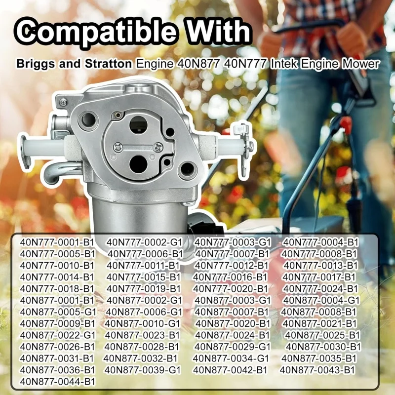 594207 593197 Carburetor Compatible with Briggs & Stratton 596375 597128 597126, Fit for Intek Engine 40N777 Tractor Lawn Mower