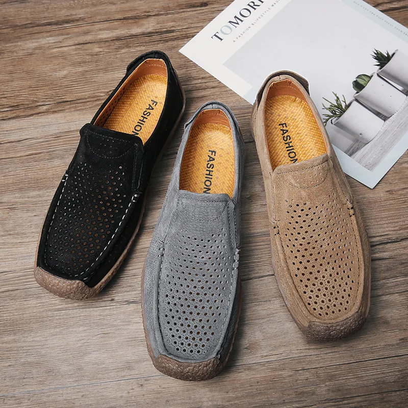 

Мужские лоферы: высококачественные повседневные туфли из кожи на толстой подошве, летние прогулочные туфли, обувь для офиса и работы