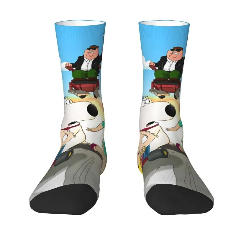 

Custom Families Men's Crew Socks Unisex Cute 3D Print Funny Cartoon Dress Socks