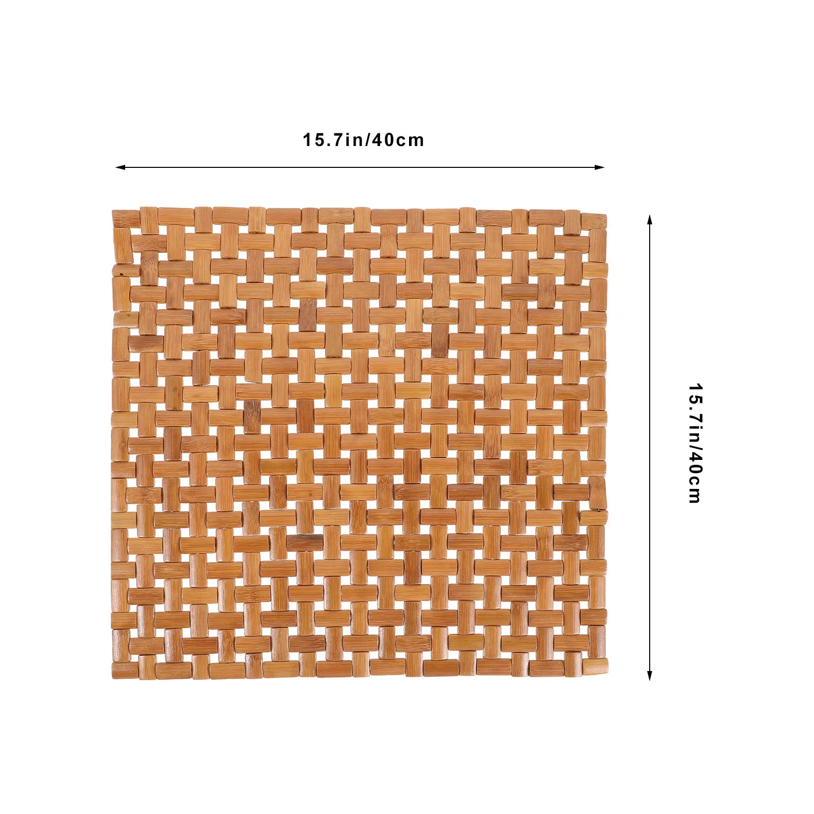 Bamboo Sitting Cushion Handcrafted Hollow Spliced Design Outdoor Seat Cushion Summer Cool Seat Mat for Dining Chair Bedroom