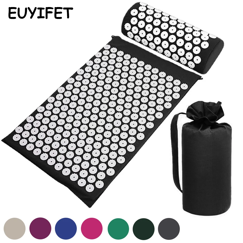 Acupuncture Massage Yoga Mat Back Body Head Neck Foot Relieve Pain Stress Spike Acupressure Mat Needle Massager Cushion/Pillow