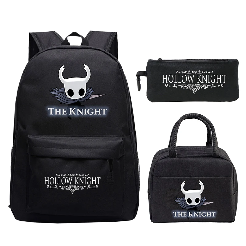 

3pcs Hollow Knight Printed Children Backpack Set Boys Girls Schoolbag Students Simple Lightweight Backpacks Back To School Gift