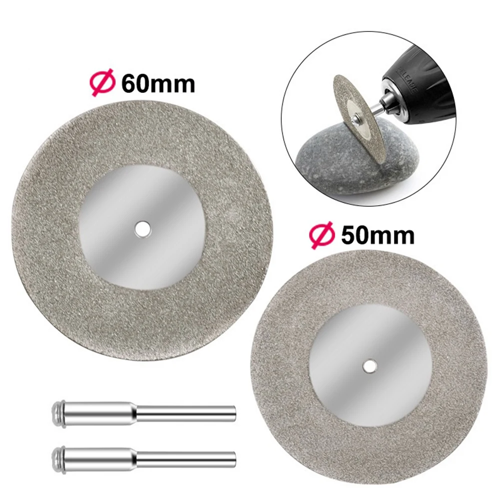 2pcs/set Diamond Grinding Wheel 40/50/60mm Mini Dry/wet Cutting Disc For Metal Jade Cutting Power Tools Accessories