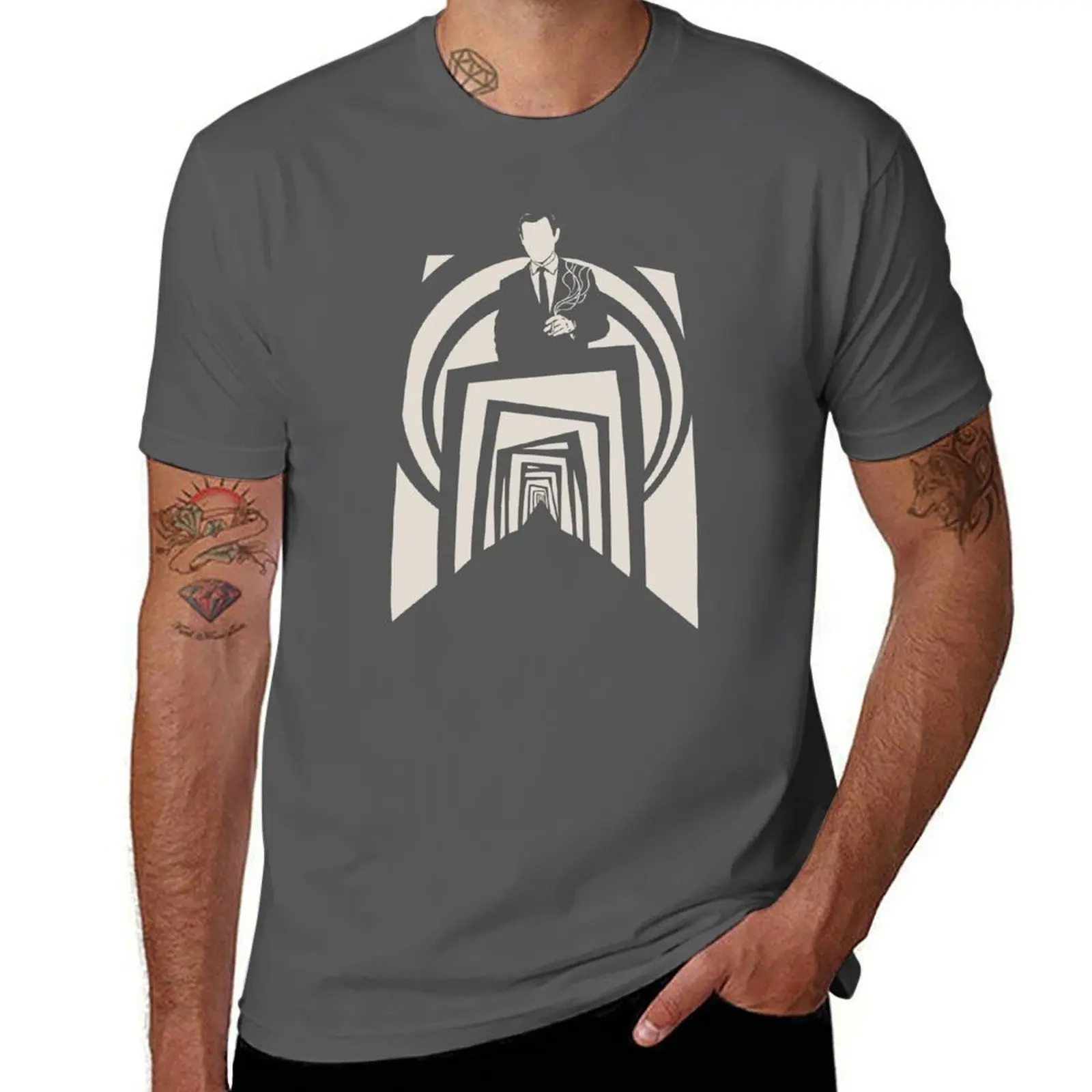 

Twilight Zone tunnel white T-Shirt t shirts cotton 100% t shirts with prints t shirt men 100% cotton luxury brand T-Shirt