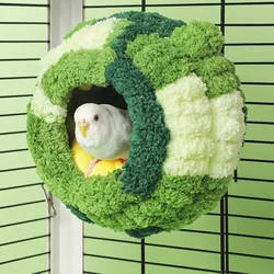 Bird Nest House Sleeping Bed Hanging Snuggle Shed Hut Thick Winter Warm Parrot Nest For Macaws Cockatiel Bird Cages Nests