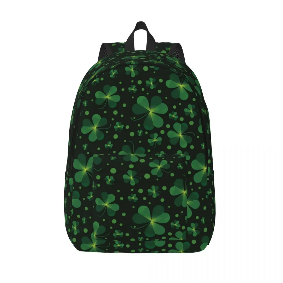 Mochila Escolar Shamrock Leaf, Bookbag Durável para Estudante Universitário Médio Alto, Daypack Adolescentes