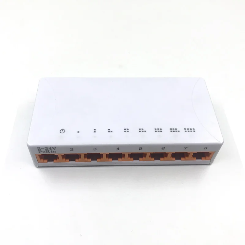 ZU 1PCS 100Mbps 8 Ports Mini Schnelle Ethernet LAN RJ45 Netzwerk Schalter Switcher Hub VLAN Unterstützung HEIßER VERKAUF