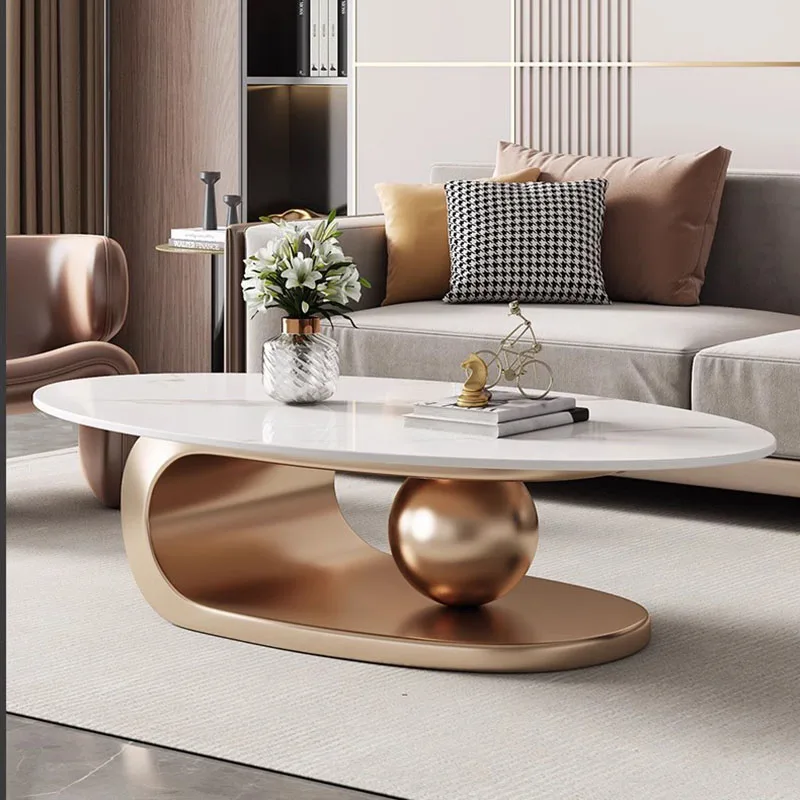 Nordic Living Room Coffee Table Advanced Sense Modern Luxury Glam Coffee Tables Marble Unique Mesa Centro Home Furniture