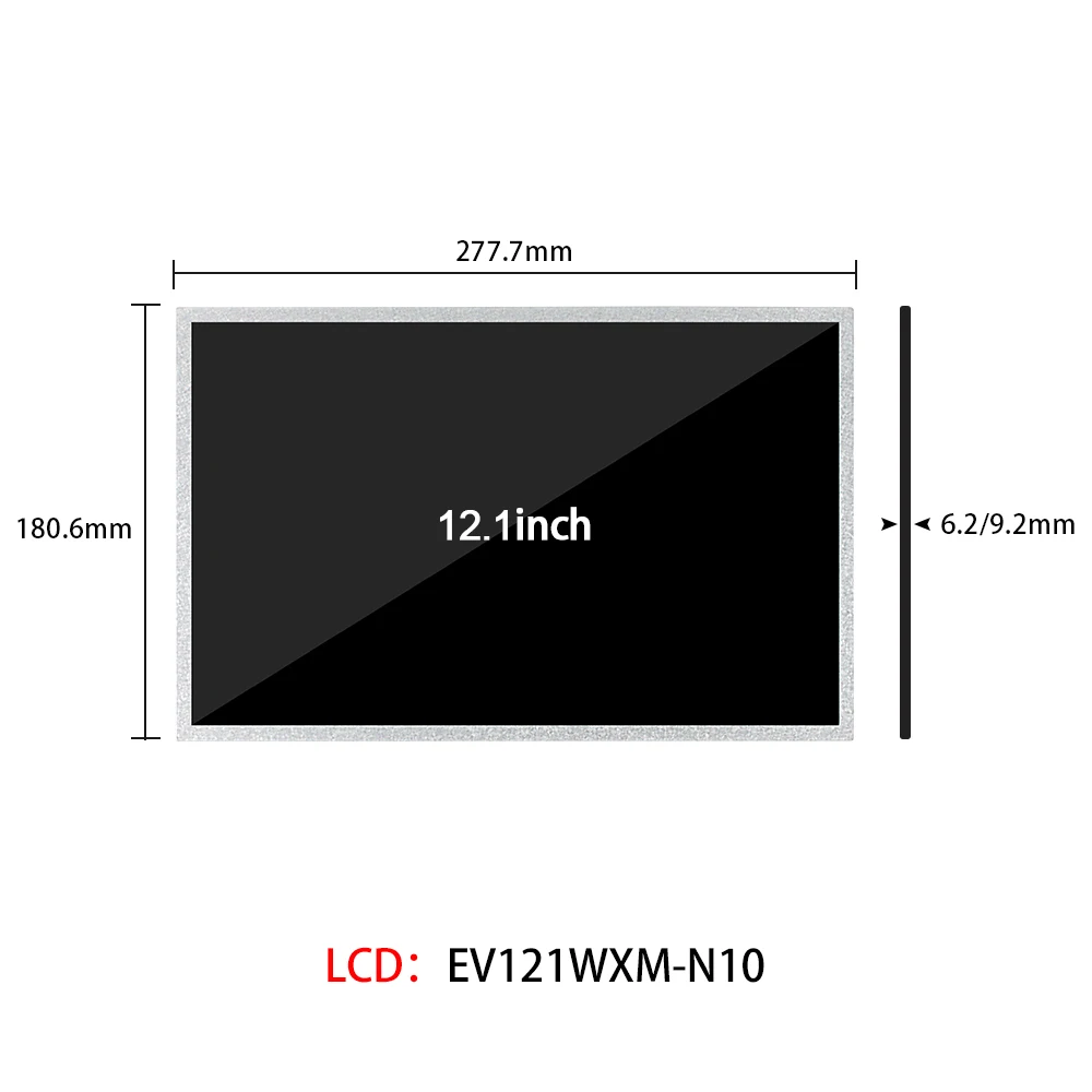 12.1 Inch Touch Screen Driver Board EV121WXM-N10 LVDS 1280*800 Resolution Brightness 400 Tablet Industrial Medical LCD