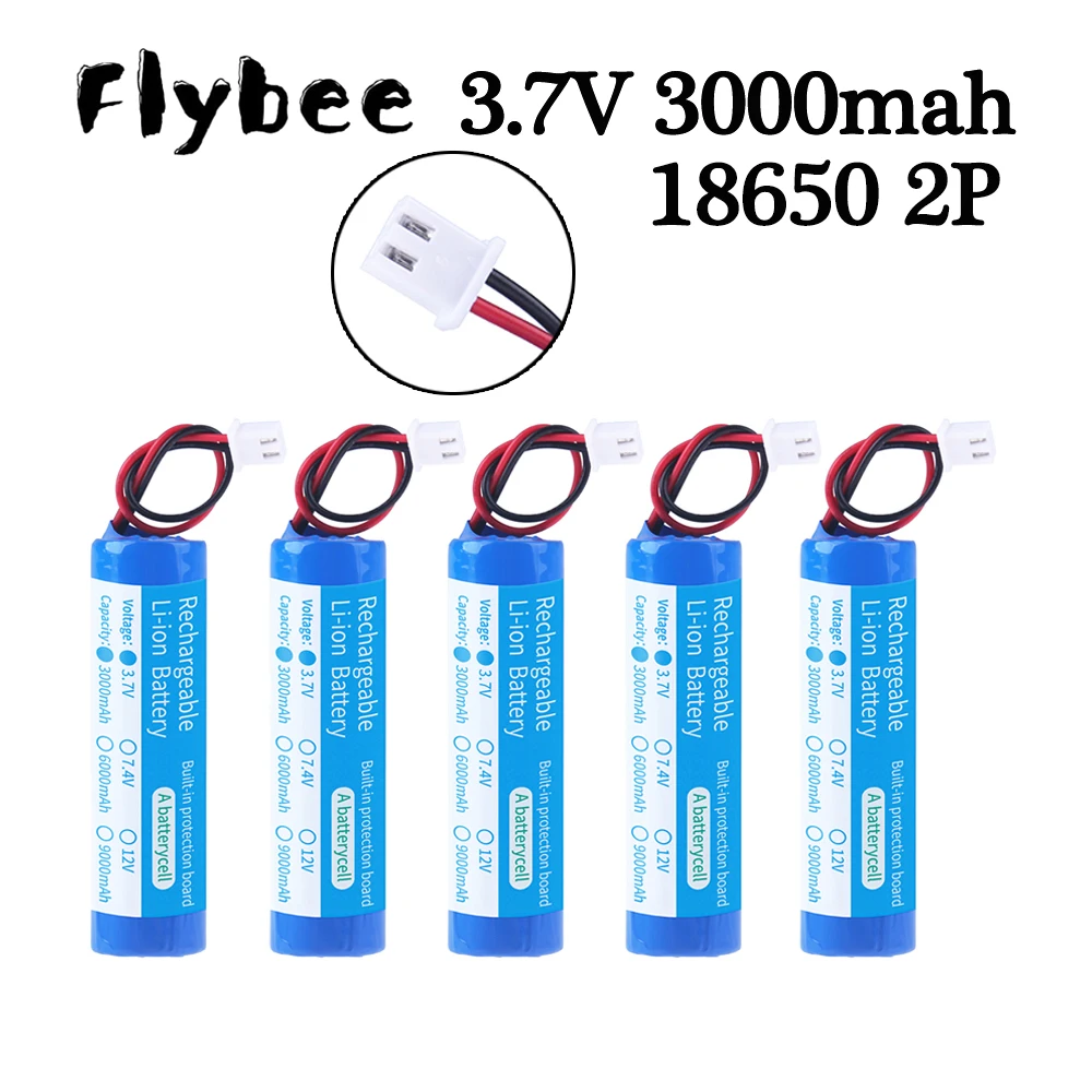 

3.7/4.2V 18650 Lithium Battery Pack 3000mAh Fishing LED Light Bluetooth Speaker Emergency lamp batteries