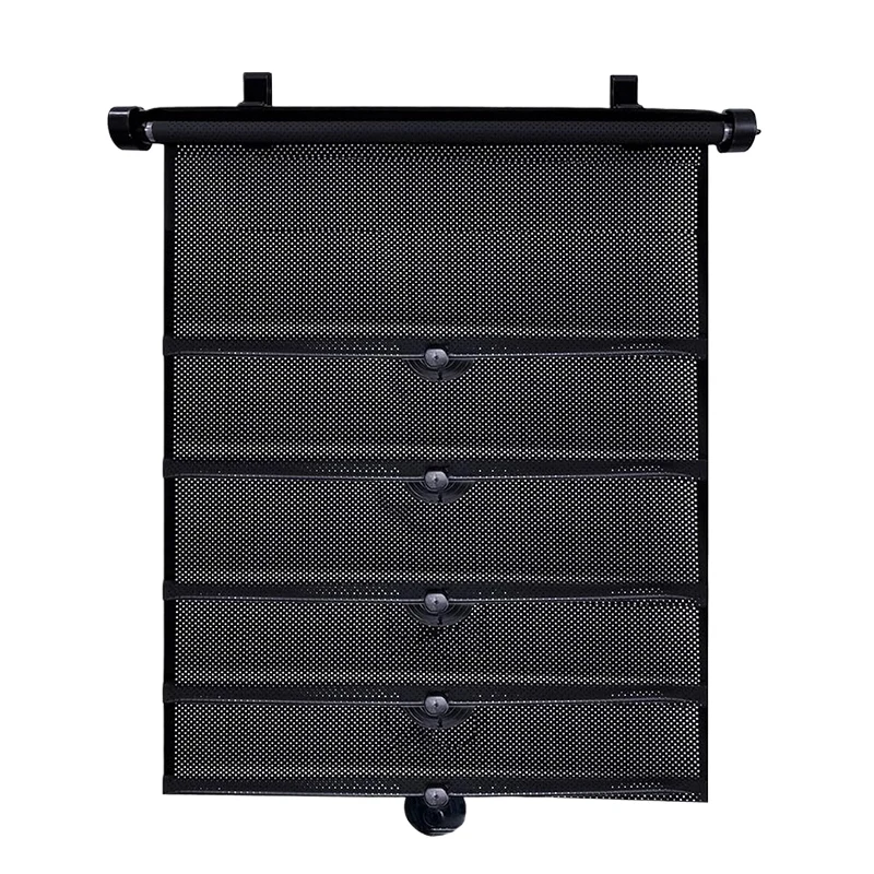 2Pcs 개폐식 차량 측면 유리 차양 롤업 차양 천공 흡입 컵 차양 자동차 용품