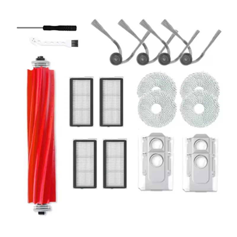 A74G-19 шт. для пылесоса Roborock QV 35A / QR 798/ QR 588, основная боковая щетка, фильтр для швабры, мешки для пыли, прочный и простой вкладыши