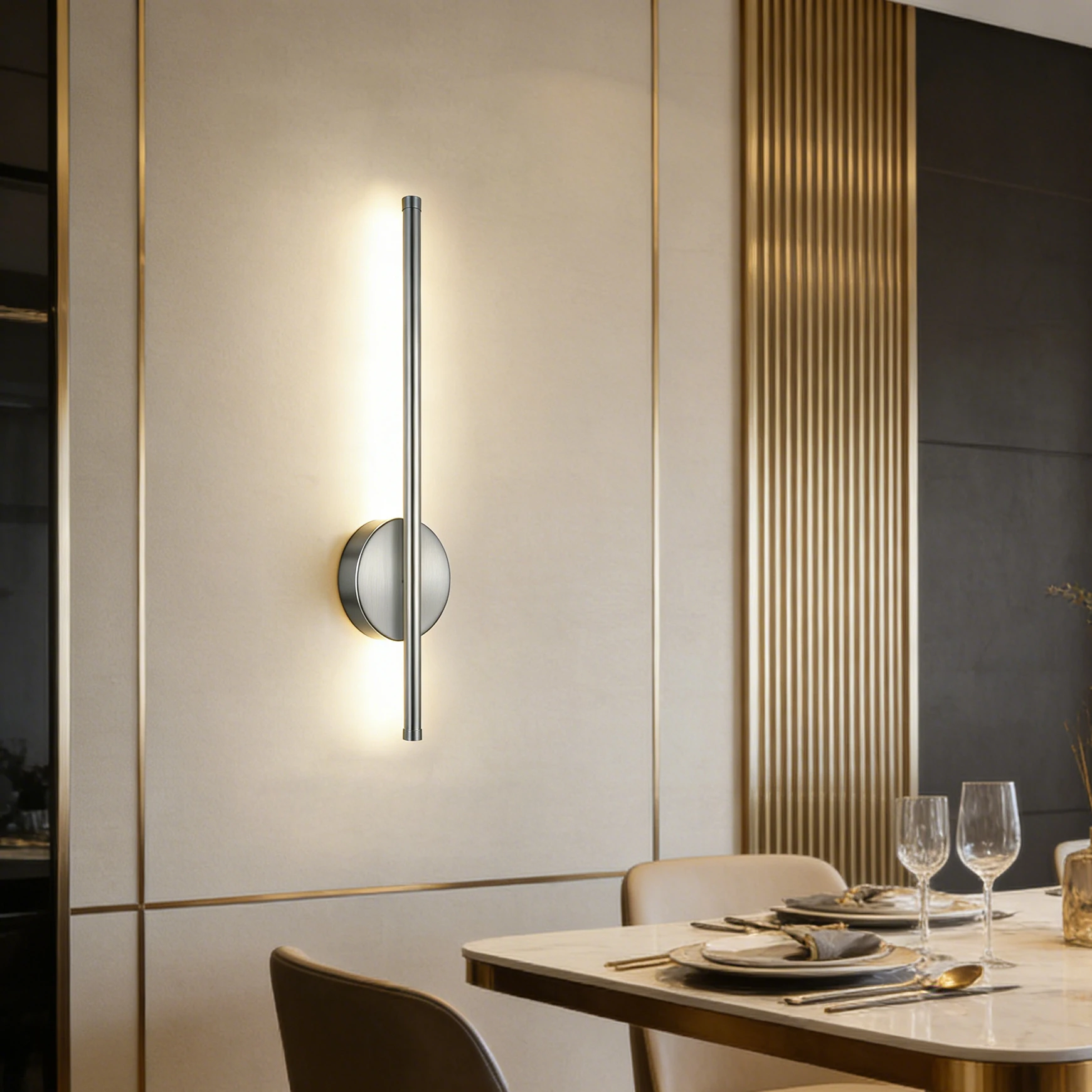 50CM Rechargeable LED Wall Sconce Dimmable For Living Rooms Hallways Bedrooms Stairwells Magnetic Wireless Installation