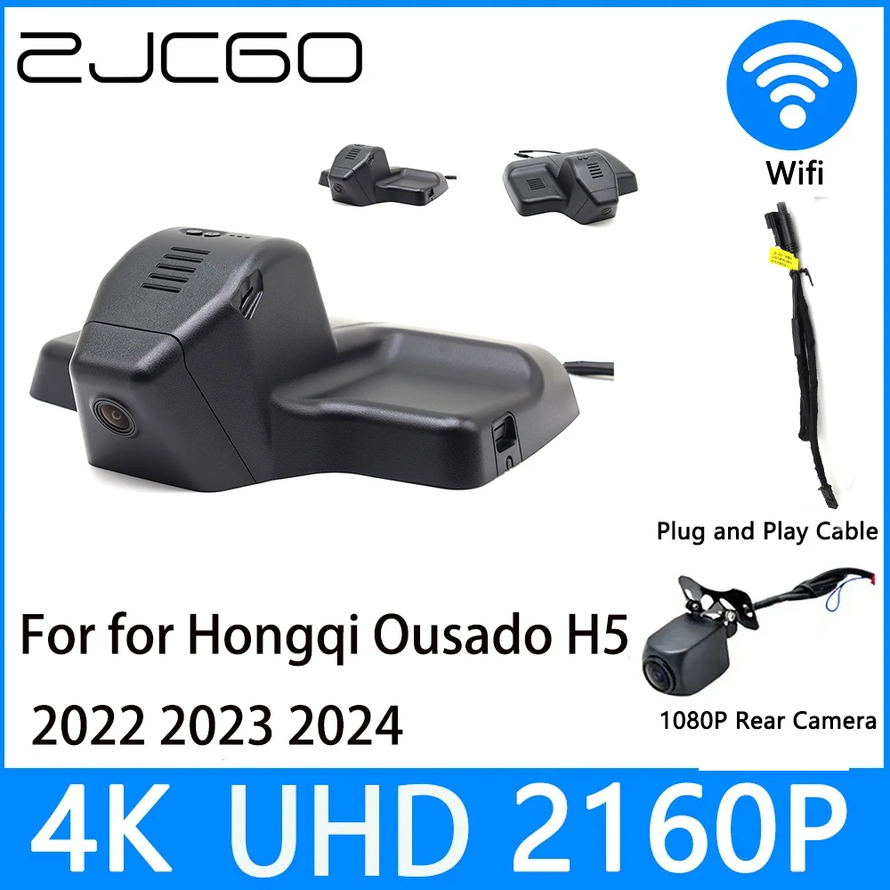 ZJCGO Dash Cam 4K UHD 2160P Car Video Recorder DVR Night Vision Parking for Hongqi Ousado H5 II 2022 2023 2024