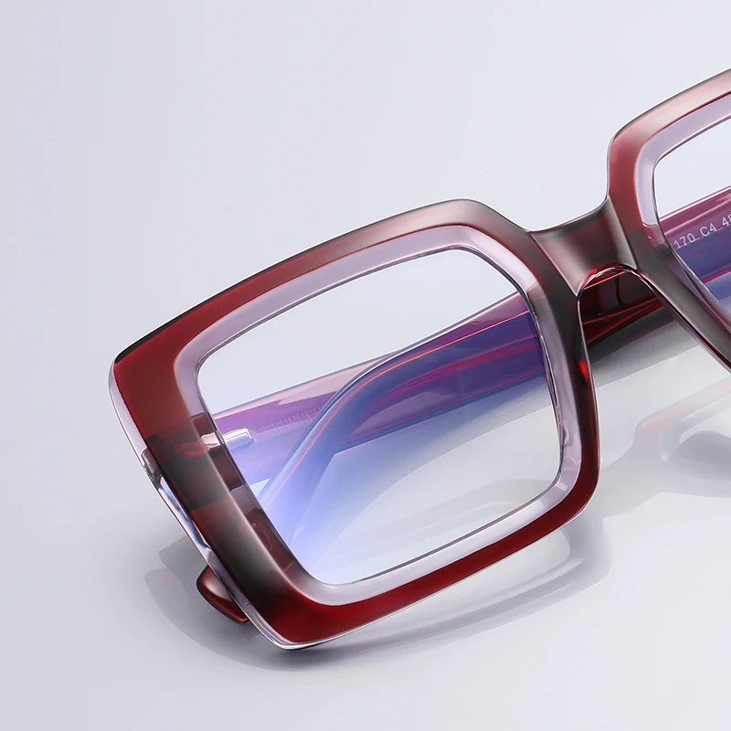 CLLOIO Lady Fashion Square Myopia Prescription Glasses Anti Blue Light Reading Eyeglasses Women Progressive Photochromic Glasses