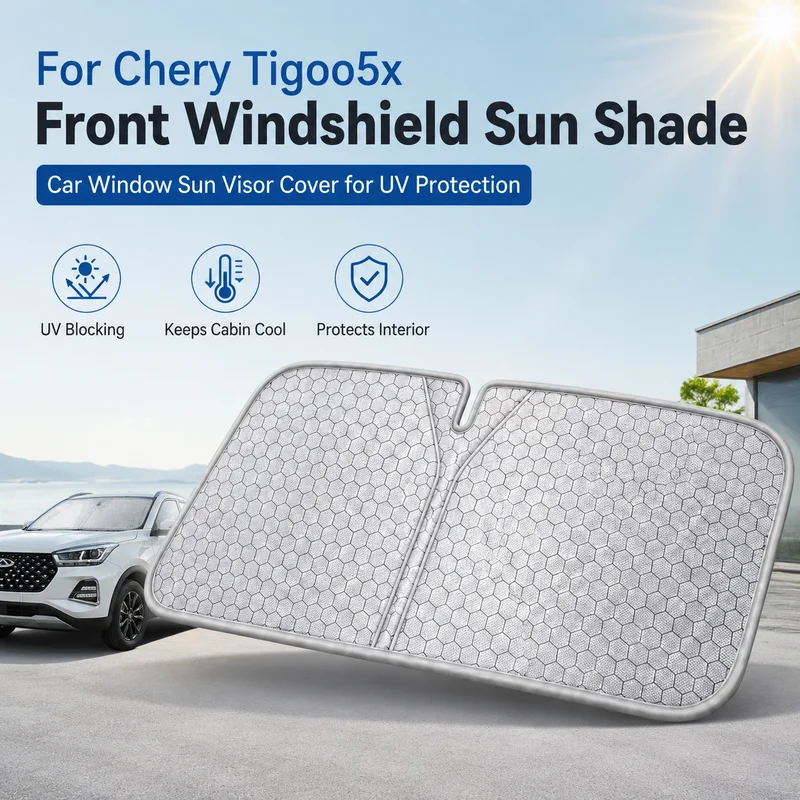 For Chery Tigoo5x Front Windshield Sun Shade, Car Window Sun Visor Cover for UV Protection