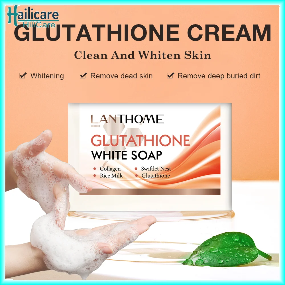

Glutathione Handmade Essential Oil Soap Whitening Soap Reduce Dead Skin Blackheads Fade Spots Melanin Deposits Deep Clean 100g