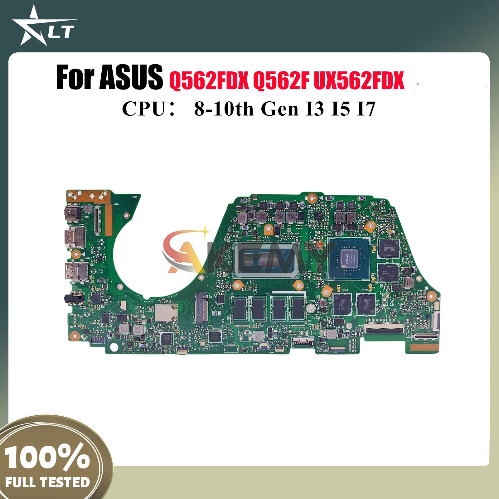 

UX562FDX Laptop Motherboard For ASUS ZenBook UX562 Q562FDX Q562F UX56IQ Notebook Mainboard With I3 I5 I7 CPU 100% tests OK stk