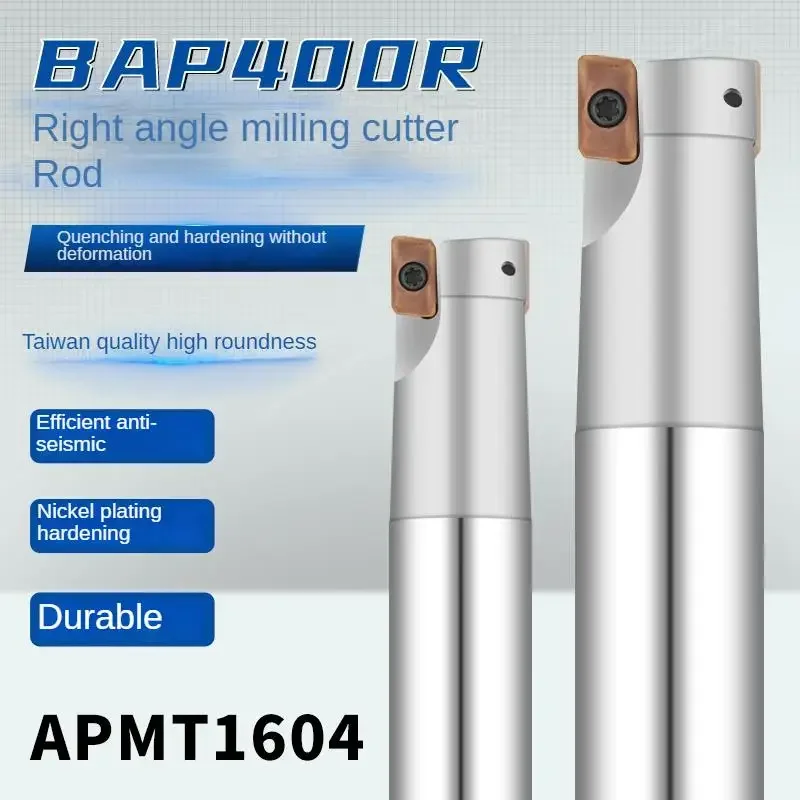 BAP400R milling cutter rod CNC seismic hardening right angle lengthening cutter bar installation APMT1604 R0.8 diameter 20-27